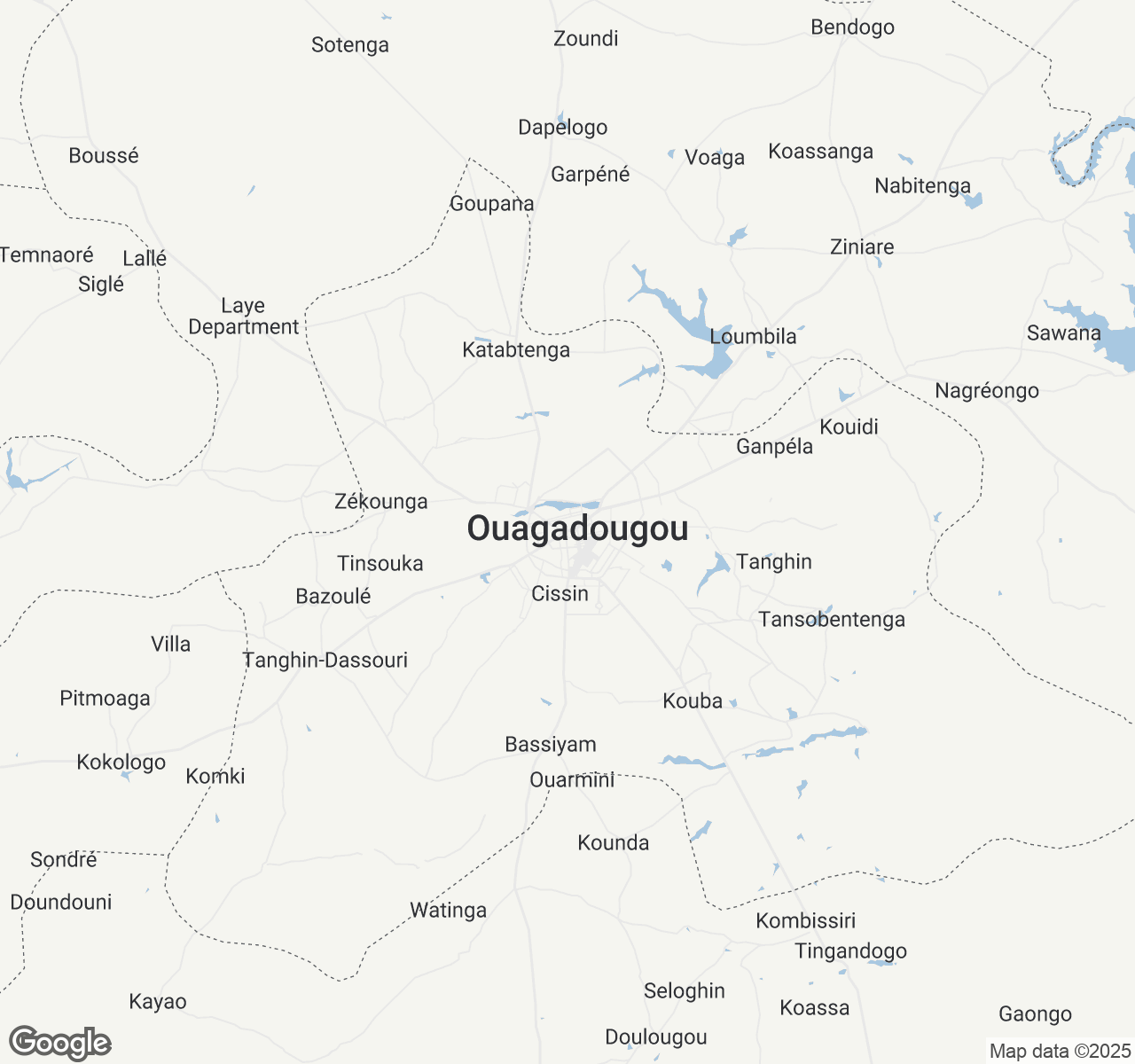Map of Ouagadougou
