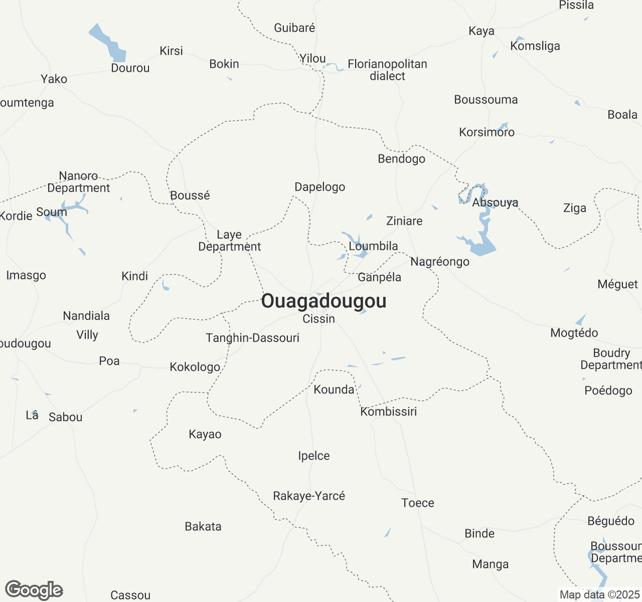 Map of Ouagadougou